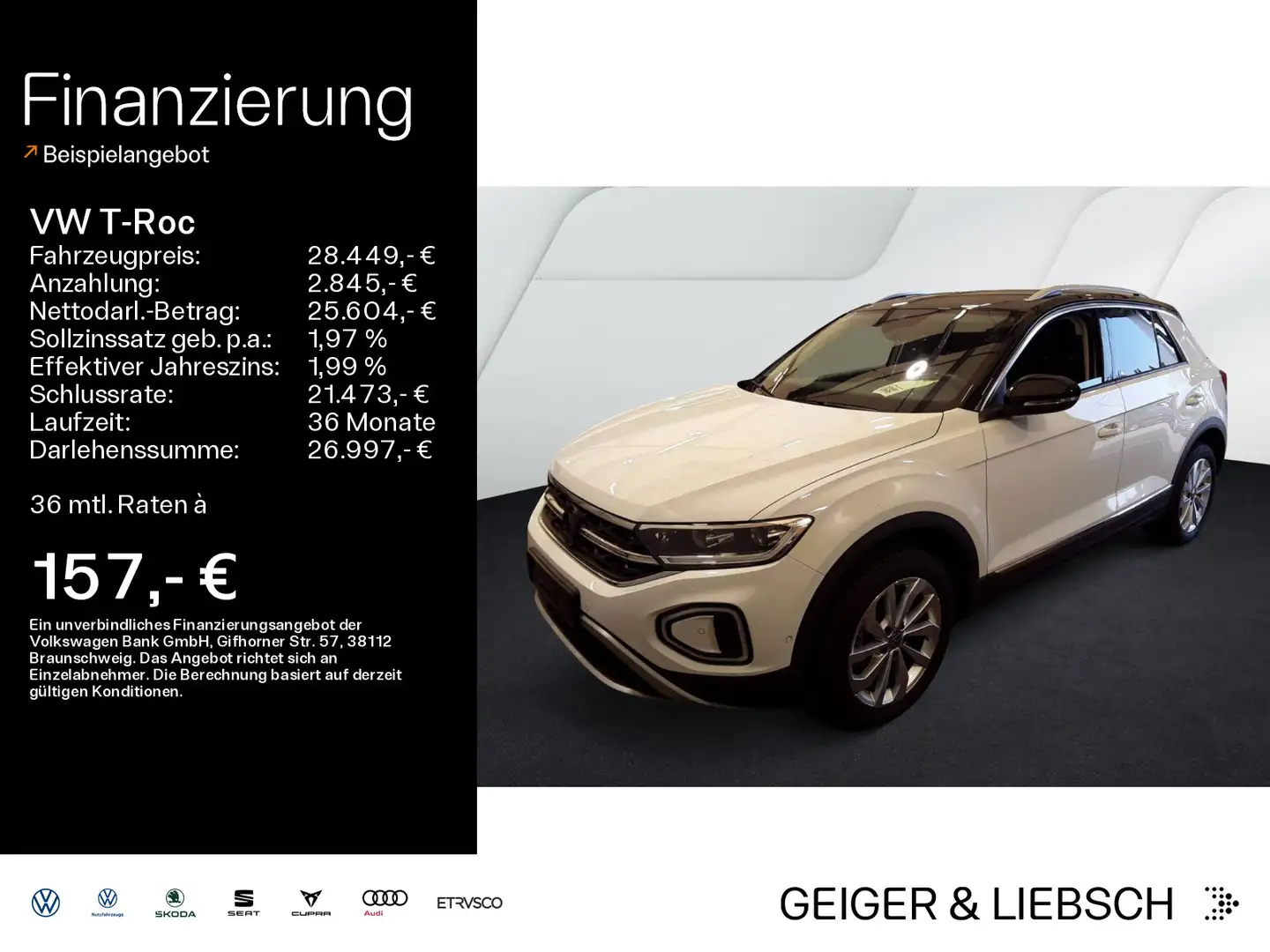 Volkswagen T-Roc T-ROC 1.5 TSI DSG STYLE*LED*AHK*NAVI*KLIMA*PDC*S Wit - 1