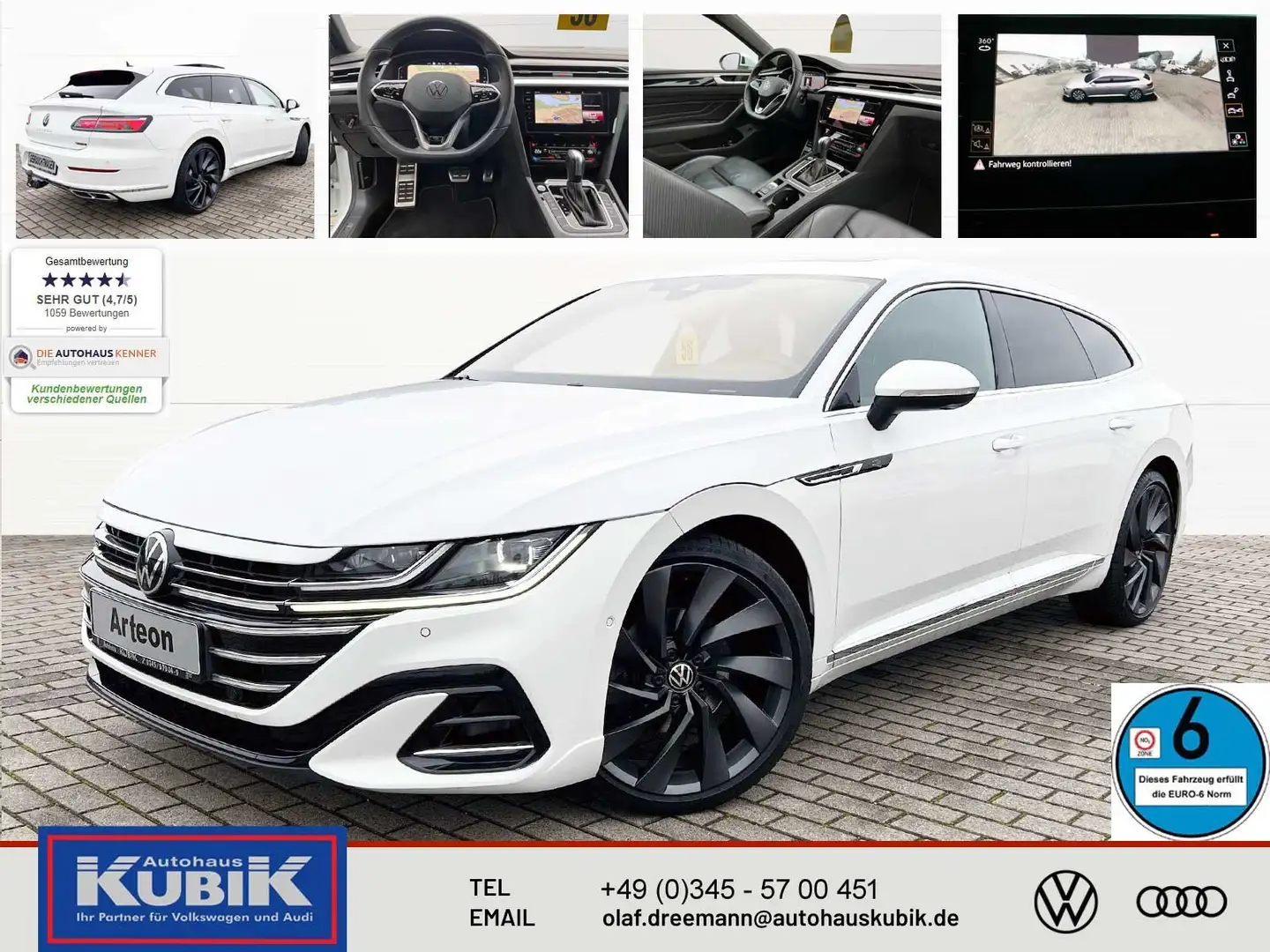 Volkswagen Arteon Shooting Brake 2.0 TDI R-Line 4motion DSG+Akkustik Wit - 1