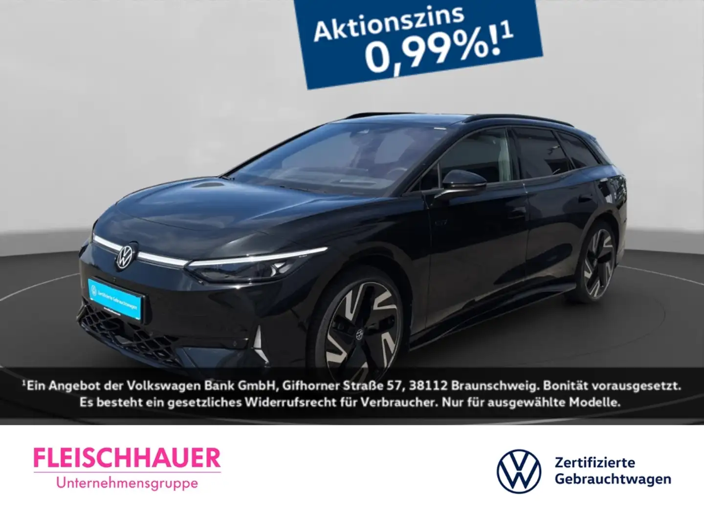 Volkswagen ID.7 Tourer GTX+SHZ HINTEN+MASSAGESITZE+ACC+AHK Noir - 1