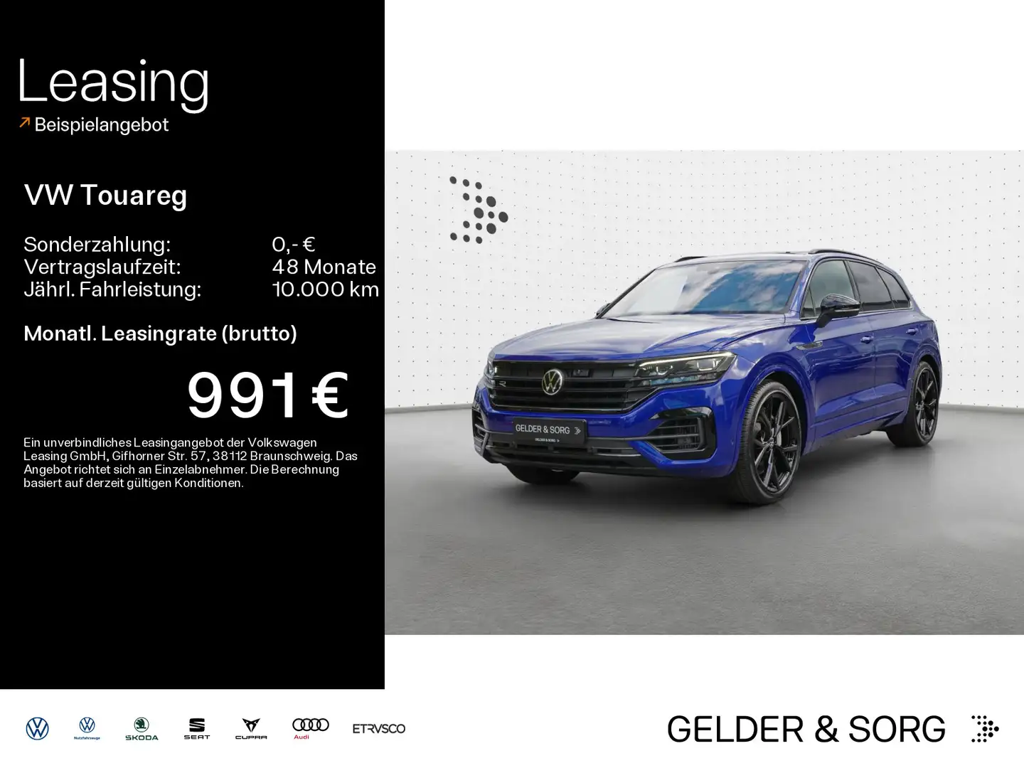 Volkswagen Touareg R 22Z*DYN*AHK*Pano*HuD*LED*Massage Blau - 1