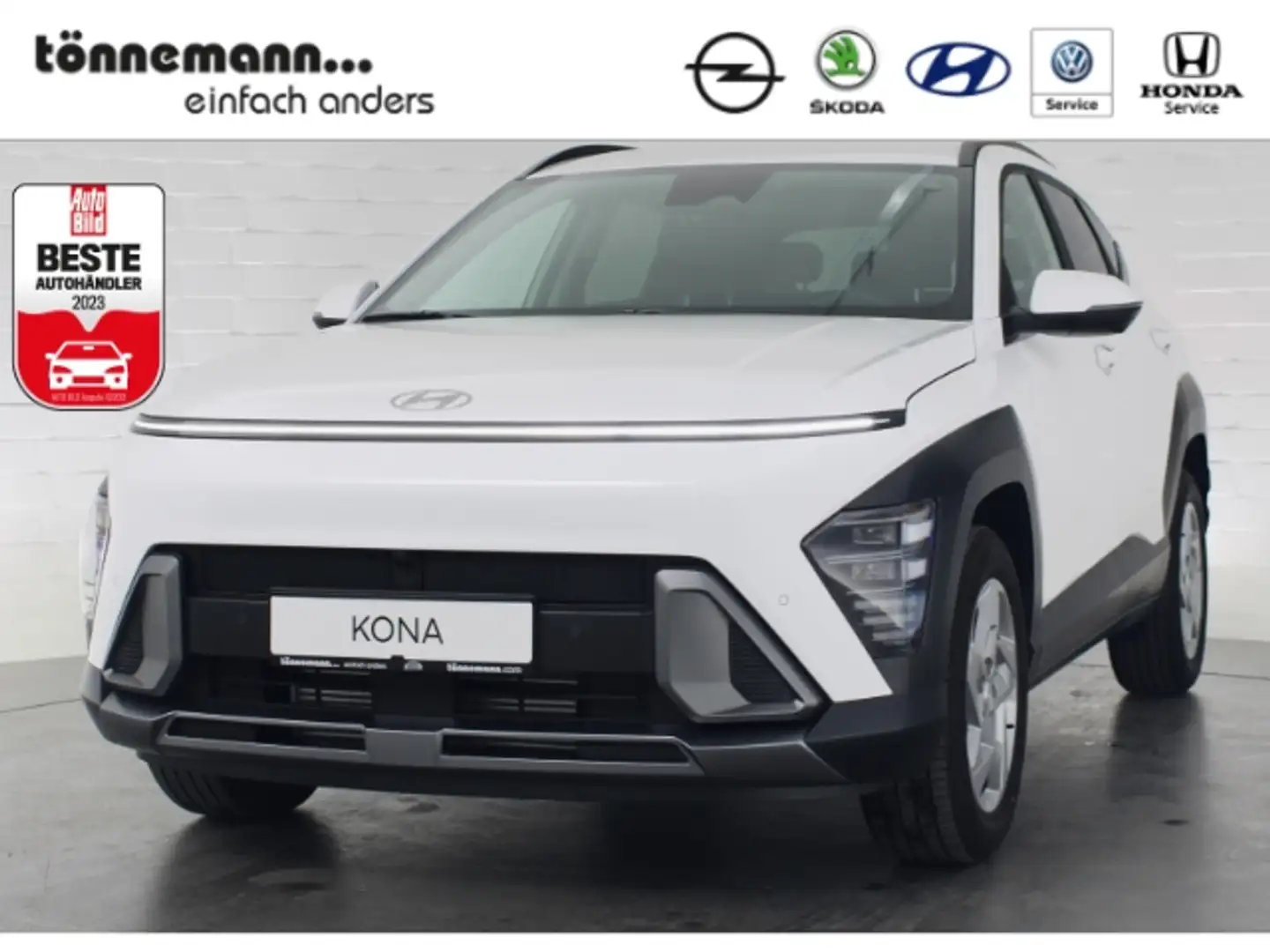 Hyundai KONA T-GDI TREND+VOLL LED+360 GRAD KAMERA+NAVI+FERNLICH Weiß - 1