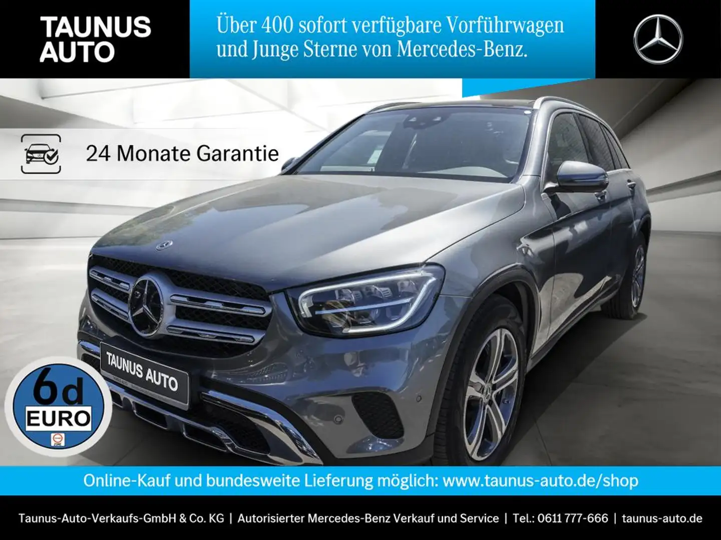 Mercedes-Benz GLC 400 d 4M PANO DISTRONIC SITZKL. BURMESTER Gris - 1