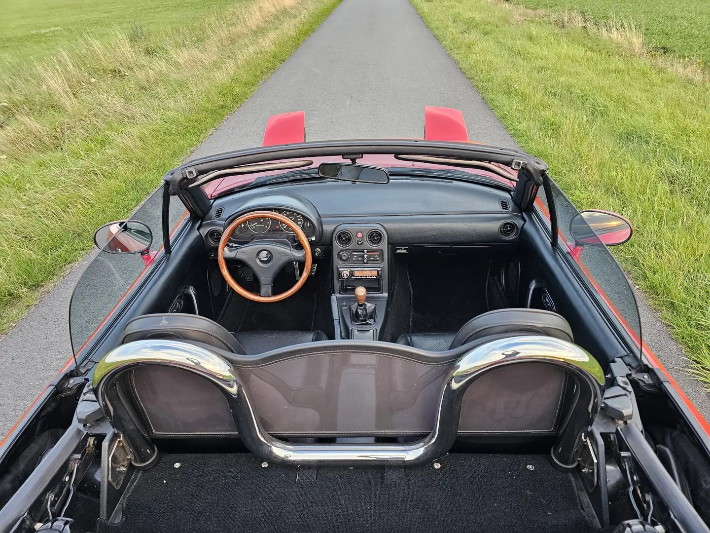 Mazda 5 MX5 NA 1991 Roestvrij/Leder/Nardi stuur/Elek ramen Rood - 2