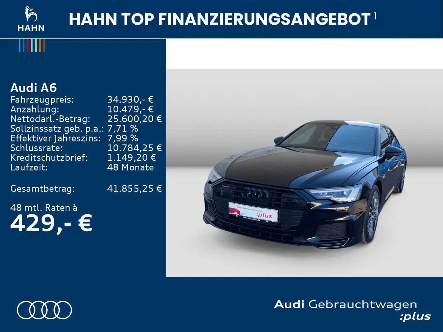 Audi A6 sport 50TFSIe quattro S-trc Matrix Virtual AH Schwarz - 2