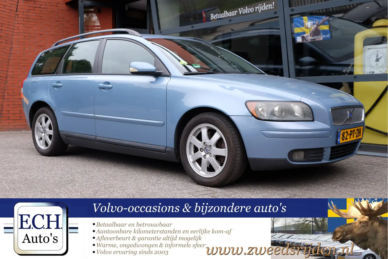 Volvo V50 2.4i 170 pk airco, trekhaak Bleu - 1