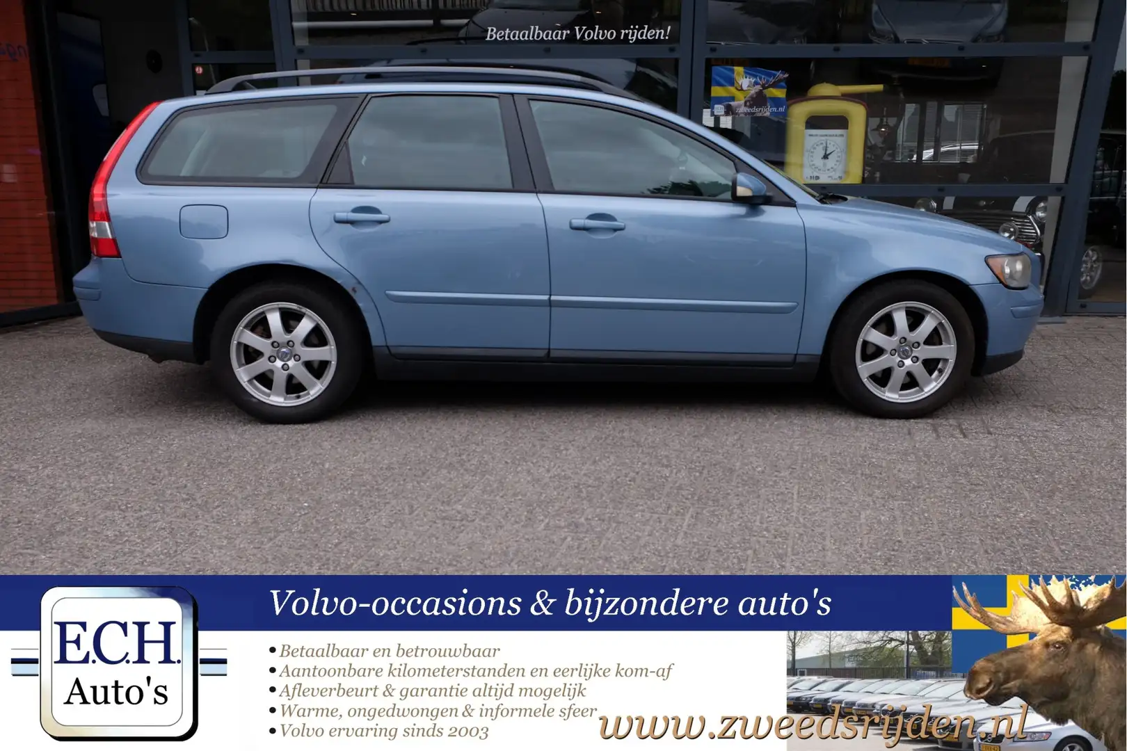 Volvo V50 2.4i 170 pk airco, trekhaak Bleu - 2