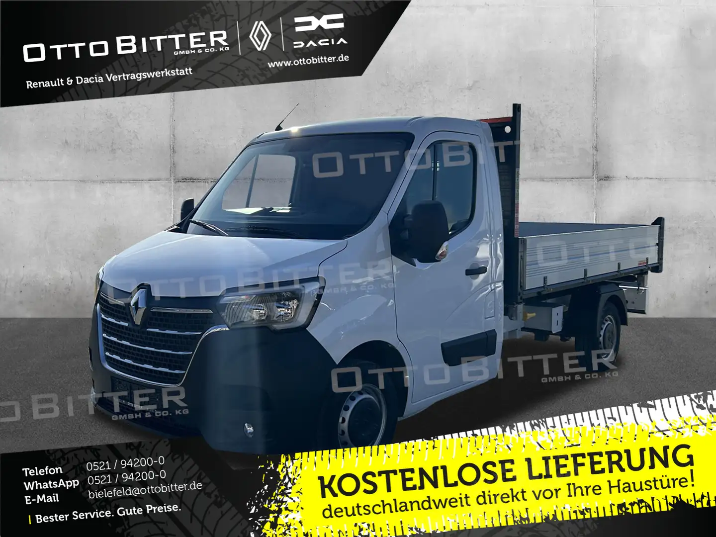 Renault Master FWD dCi165 3,5t L2 Dreiseitenkipper Blanc - 1