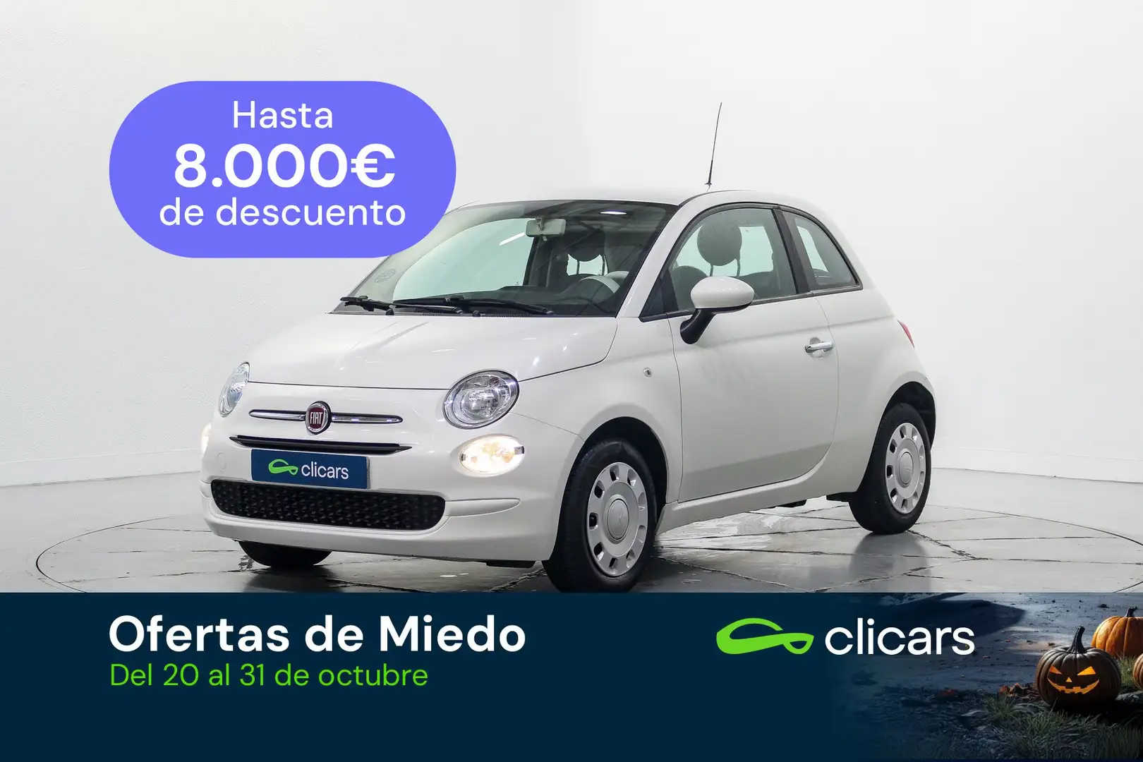 Fiat 500 1.0 Hybrid Cult 52kW Blanc - 1