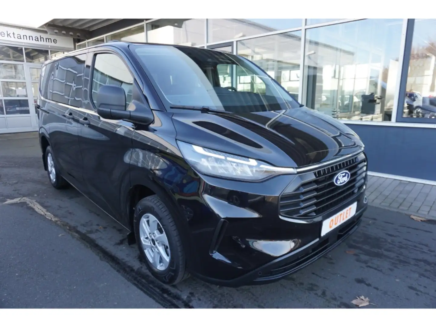 Ford Transit Custom 2.0D-Auto-8Sitze-Navi-Winterpak-2xSchiebetür-LED-E Schwarz - 1