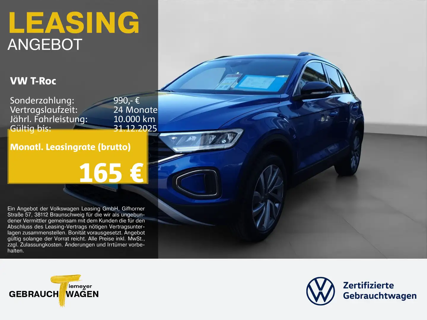 Volkswagen T-Roc 2.0 TDI GOAL+ LM18 NAVI KAMERA SITZHZG Blau - 1