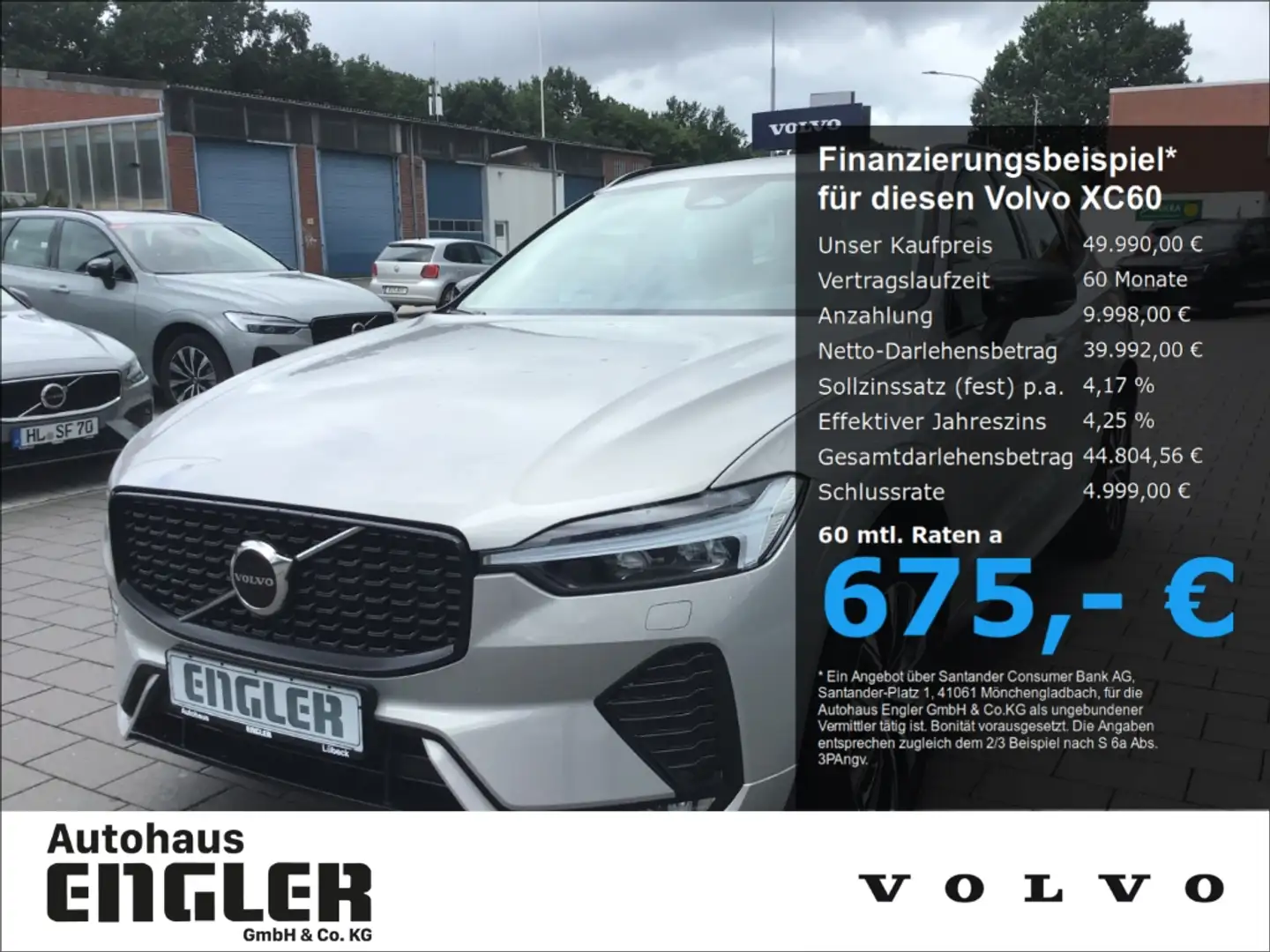 Volvo XC60 B4 (Benzin) Plus Dark PanoDach Leder Cam Argent - 1