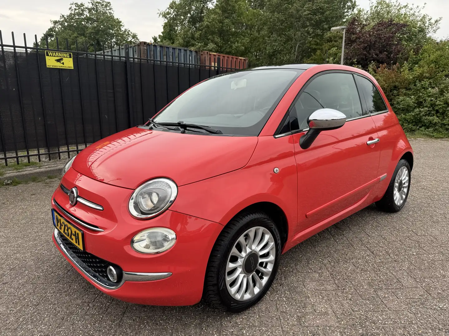 Fiat 500 1.2 Popstar Panoramadak/Airco/LMV/PDC Rot - 1