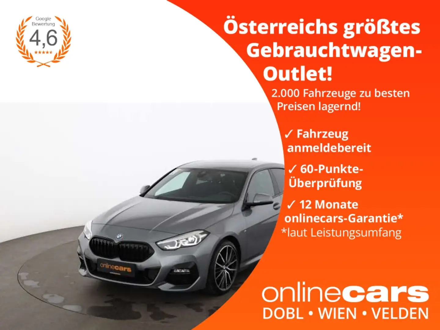 BMW 218 i Gran Coupe M-Sport Aut LED AHK RADAR NAVI Gris - 1