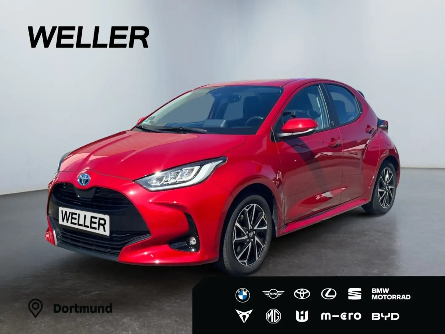 Toyota Yaris Hybrid 116 1.5 Team Deutschland *LED*SHZ*CAM*CarPl Rot - 1