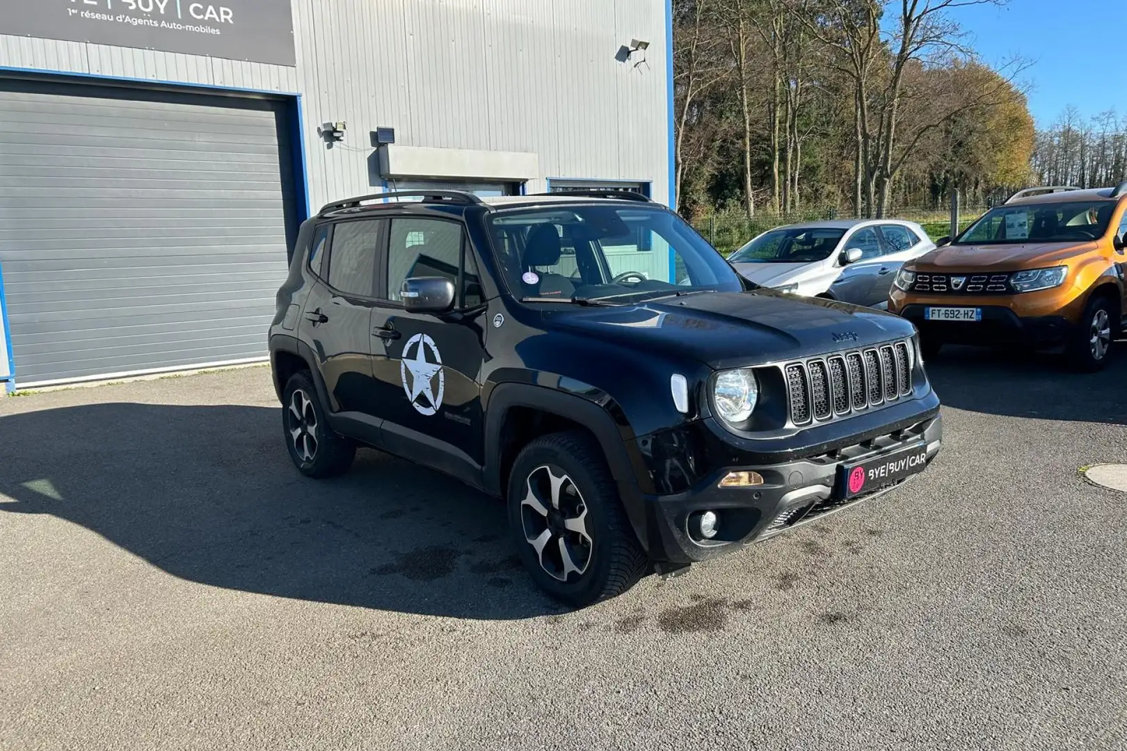Jeep Renegade Trailhawk PH 2  240CH BVA 4x4 BVA 1 ERE MAIN ATTELAGE TOIT OUVRANT GTIE 12 MOIS Noir - 2