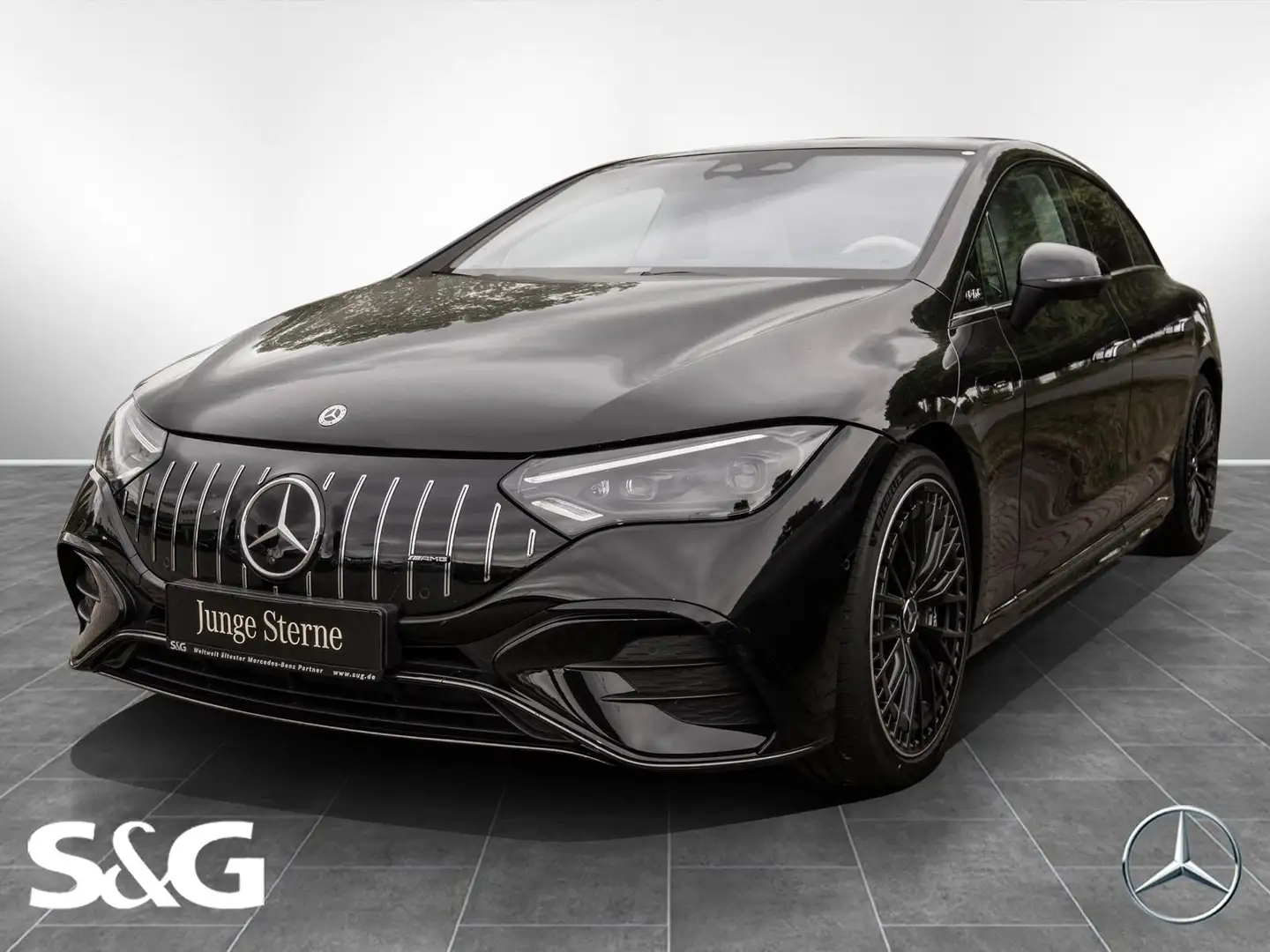 Mercedes-Benz EQE 53 4M+ Pano+HUD+Sitzklima+360°+MBUX+21 Zwart - 1