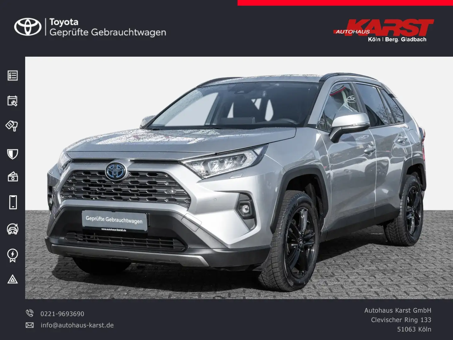 Toyota RAV 4 2.5l Hybrid Team D *WENIG-KM, TOP-ZUSTAND* Stříbrná - 1