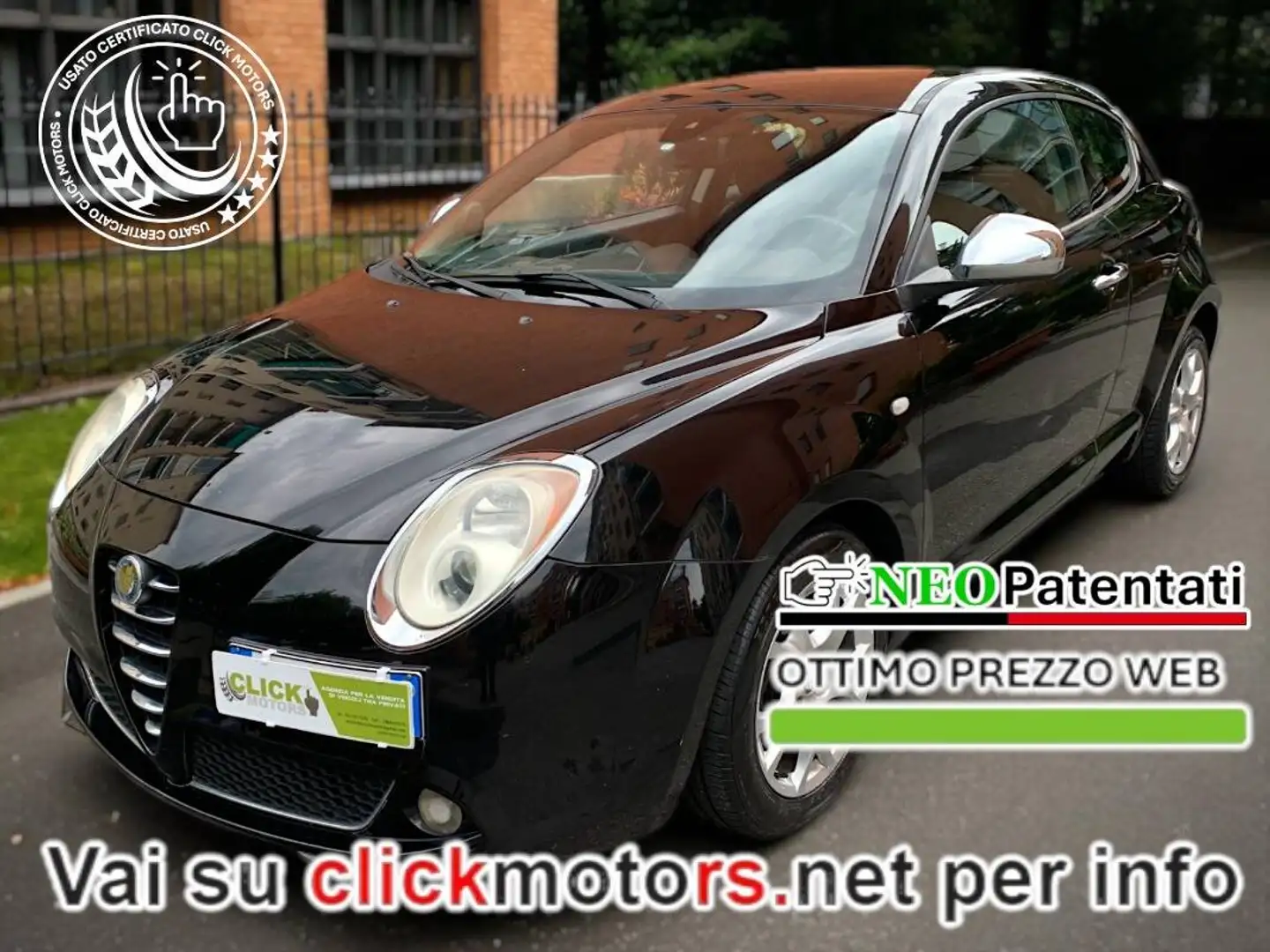 Alfa Romeo MiTo MiTo 2010 -  1.4 Junior Distinctive sport 78cv Zwart - 1