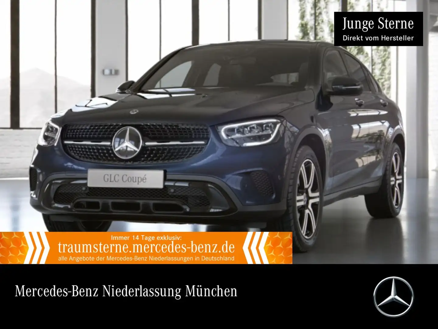 Mercedes-Benz GLC 300 e Coupé 4M NIGHT+AHK+LED+KAMERA+HUD+SPUR Azul - 1