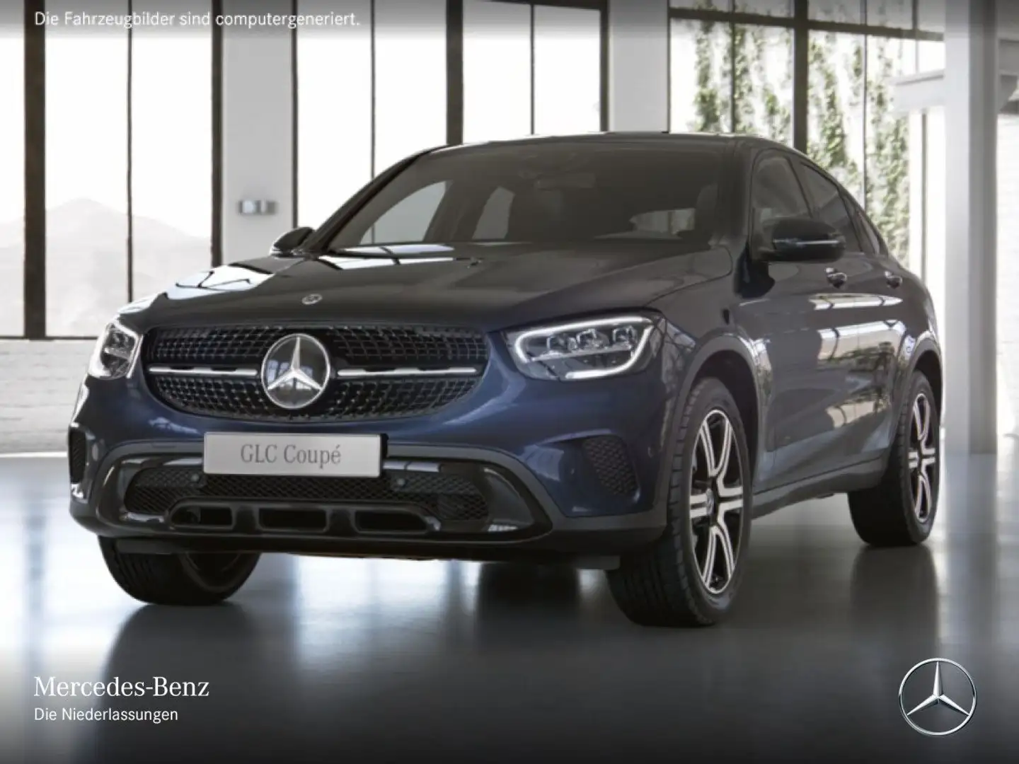 Mercedes-Benz GLC 300 e Coupé 4M NIGHT+AHK+LED+KAMERA+HUD+SPUR Azul - 2