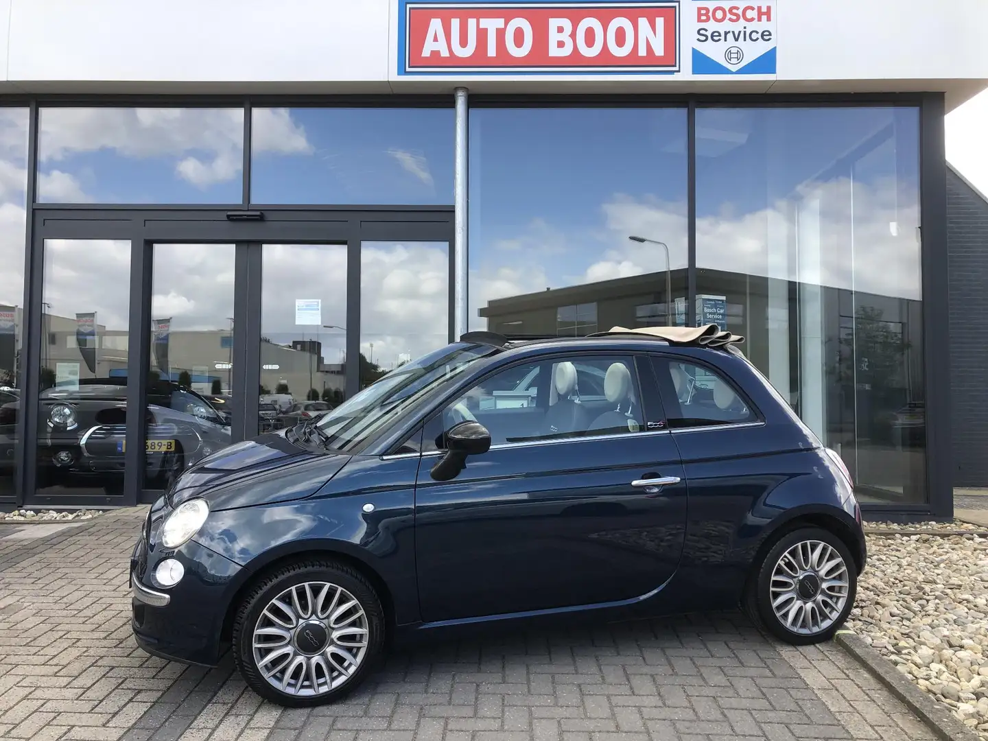 Fiat 500C 0.9T 80PK CABRIOTOP CULT : LEER/ECC/PDC/ NL AUTO/2 Blauw - 1