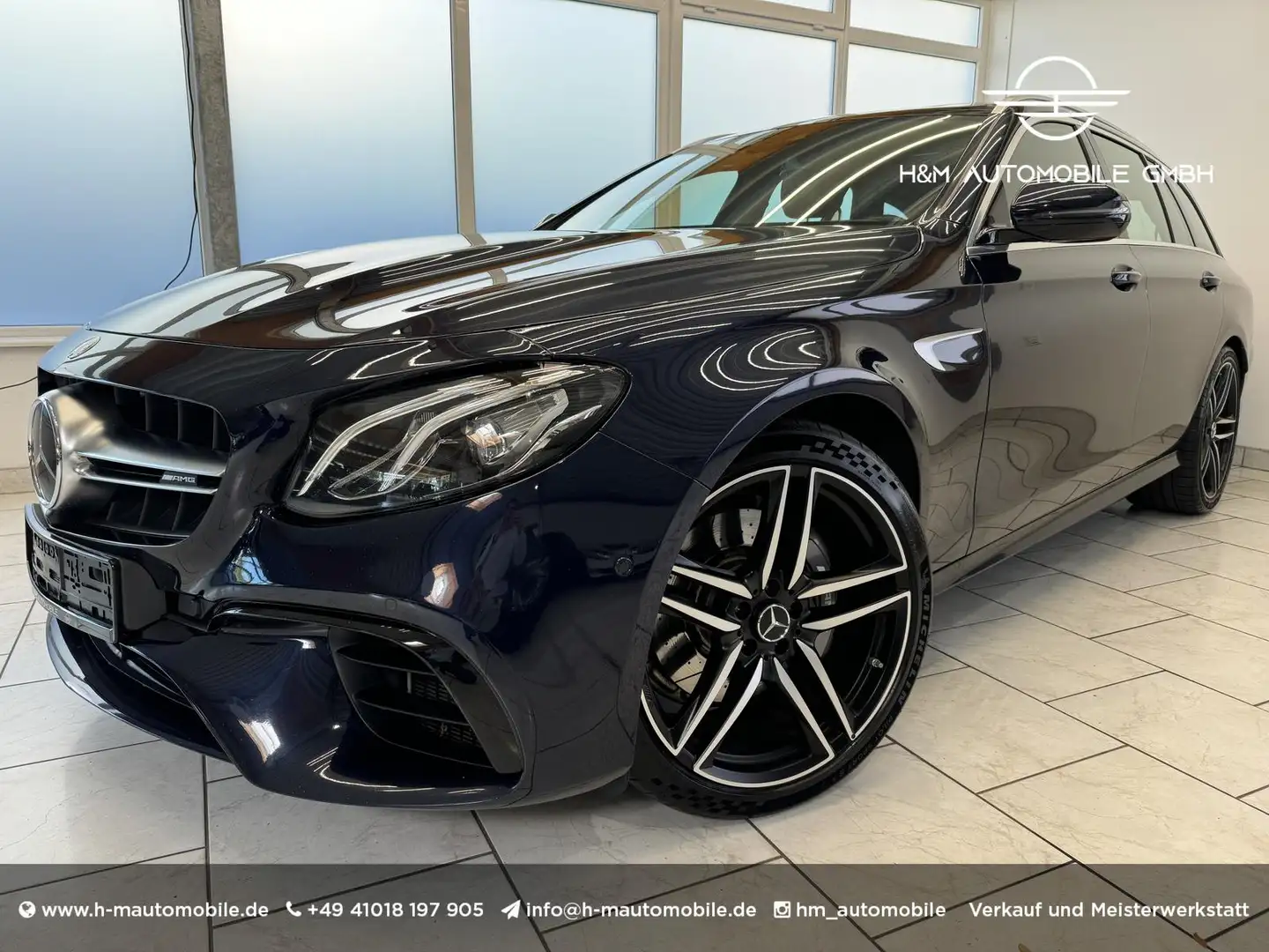 Mercedes-Benz E 63 AMG 4Matic - PANO/ACC/Burmester/CarPlay Bleu - 1