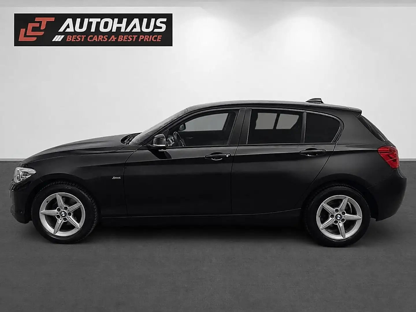 BMW 118 d Sport Line Aut. | 1.BESITZ | PICKERL BIS 01/2... Schwarz - 2