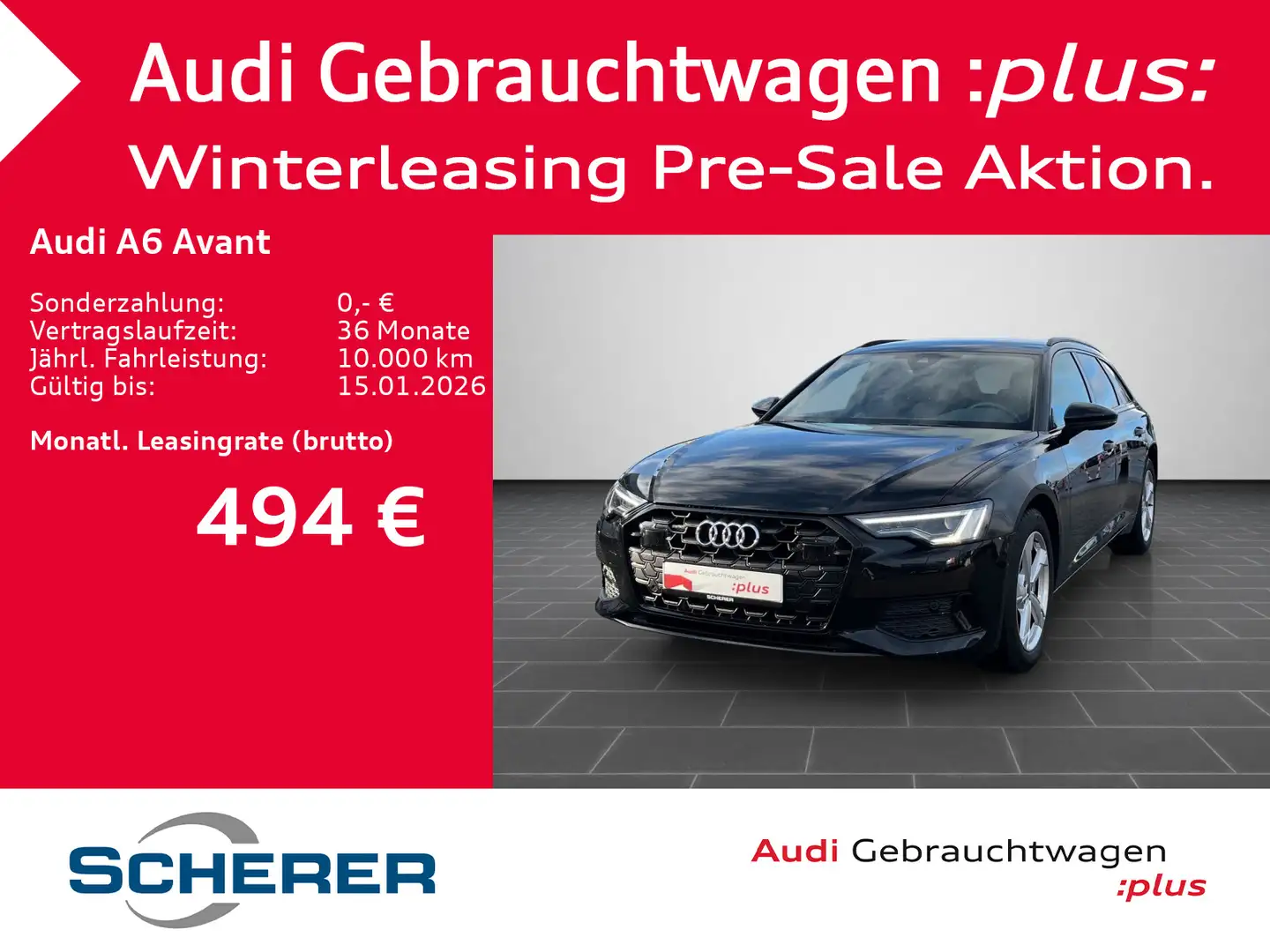 Audi A6 advanced 45 TDI quattro S tronic MATRIX Schwarz - 1