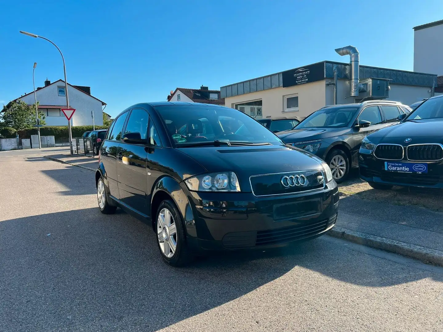 Audi A2 1.4 Vollleder-Rot Klimaauto. Shz Tüv Neu Schwarz - 1