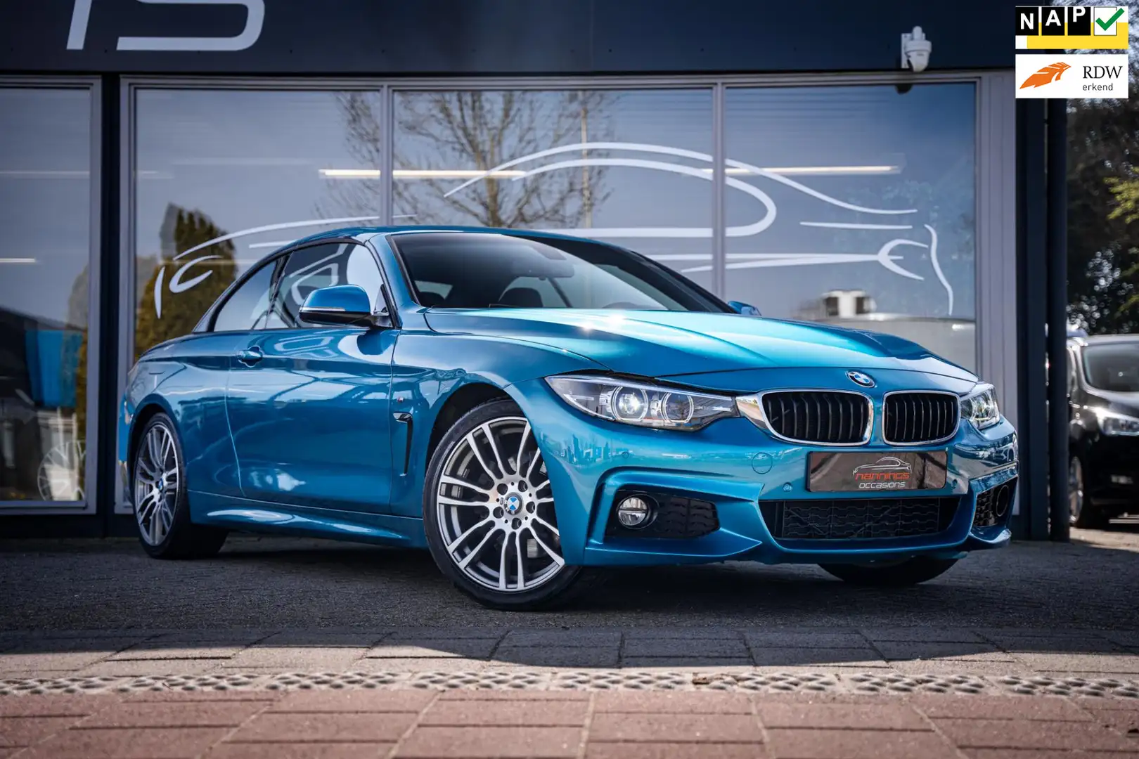 BMW 430 4-serie Cabrio 430i High Executive|M-Pakket|1e eig Modrá - 1
