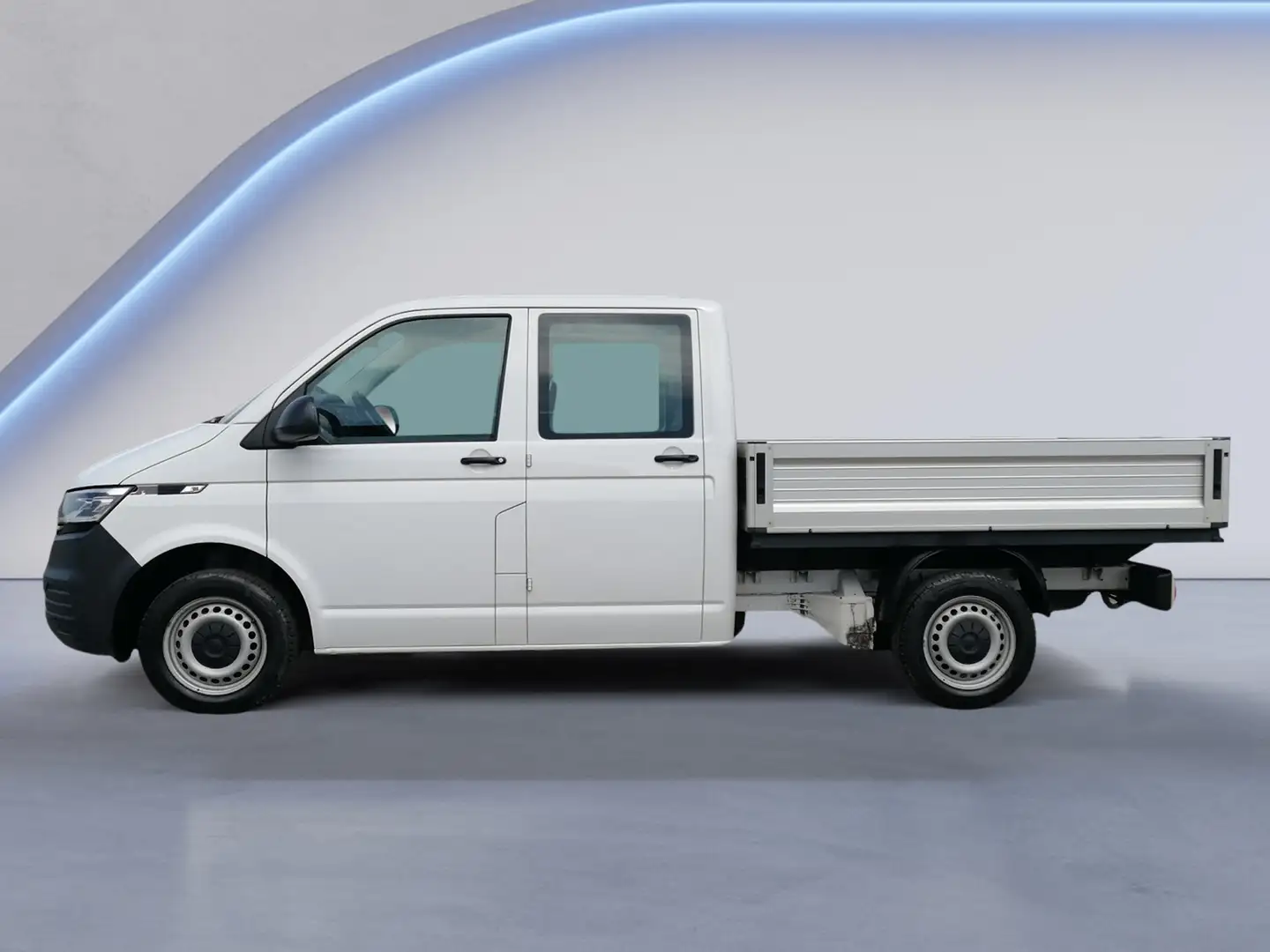 Volkswagen T6.1 Transporter DoKa 2.0 TDI lang LR ACC+NAVI+AHK Weiß - 2