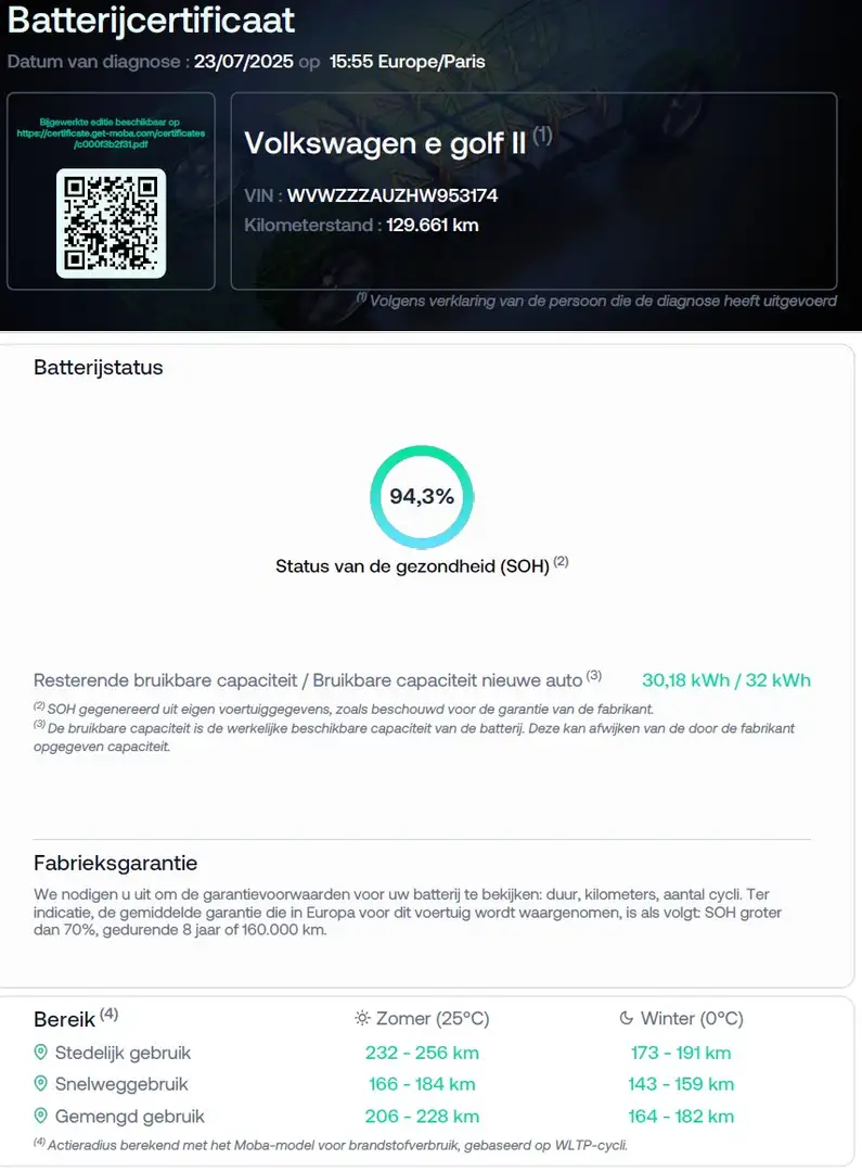 Volkswagen e-Golf Aut | 36kWh Comfort 5-Drs | SOH 94% | Airco-Ecc | Albastru - 2