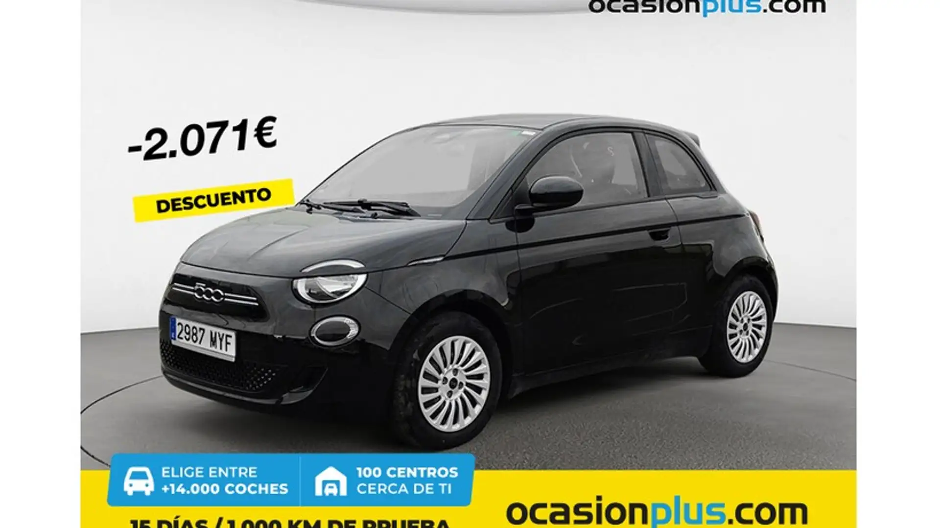 Fiat 500e 70Kw Action Negro - 1