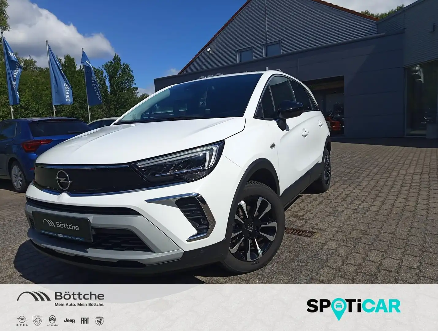 Opel Crossland 1.2 Elegance Paket AT/Allw/LED/Navi/Shz/180°Kamera Weiß - 1