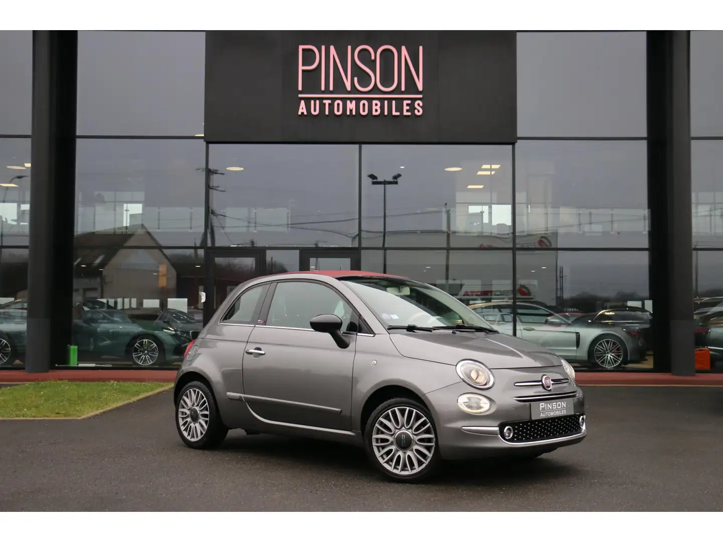 Fiat 500 Fiat 500 Cabriolet 1.2i - 69 C CABRIOLET Club PHAS Gris - 1