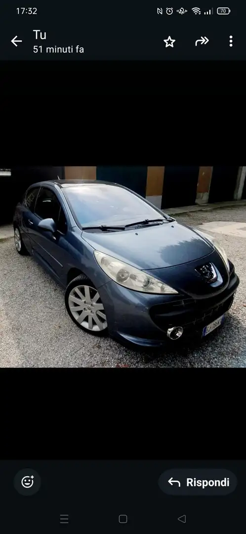Peugeot 207 3p 1.6 hdi Feline 110cv Grigio - 1