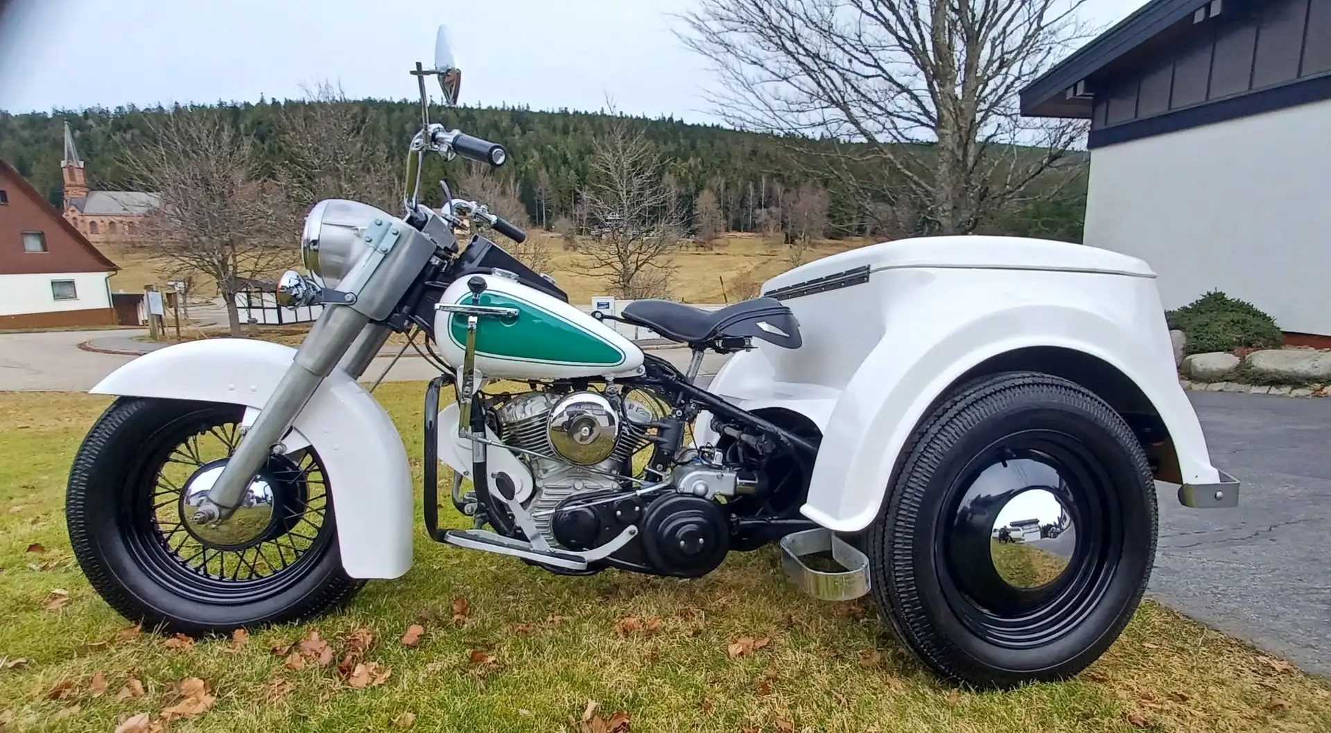 Harley-Davidson Trike 1971 HD SERVICAR GE -Modell E-Starter bijela - 1