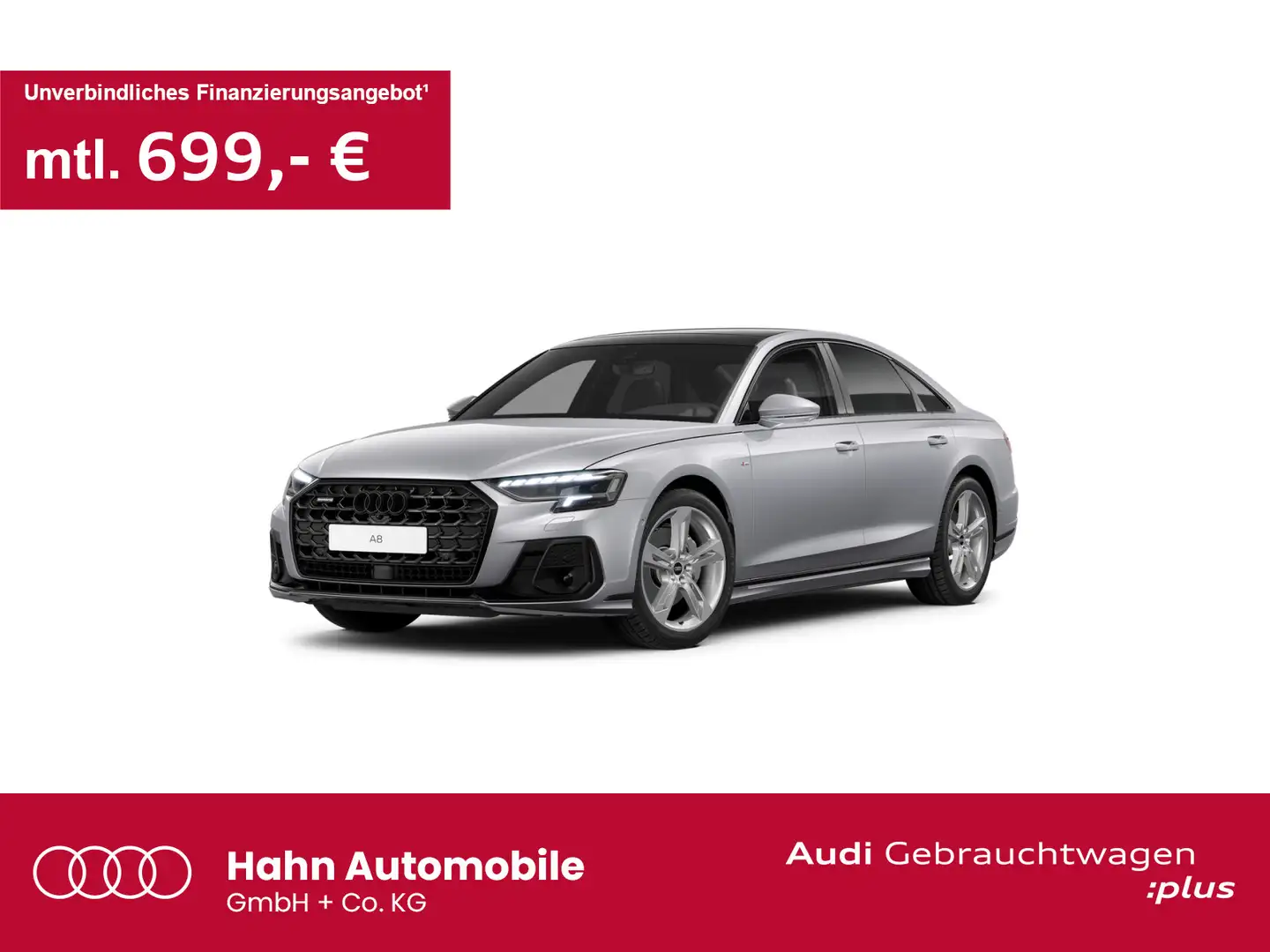 Audi A8 50 TDI quattro tiptronic S line Matrix Standh Argent - 1