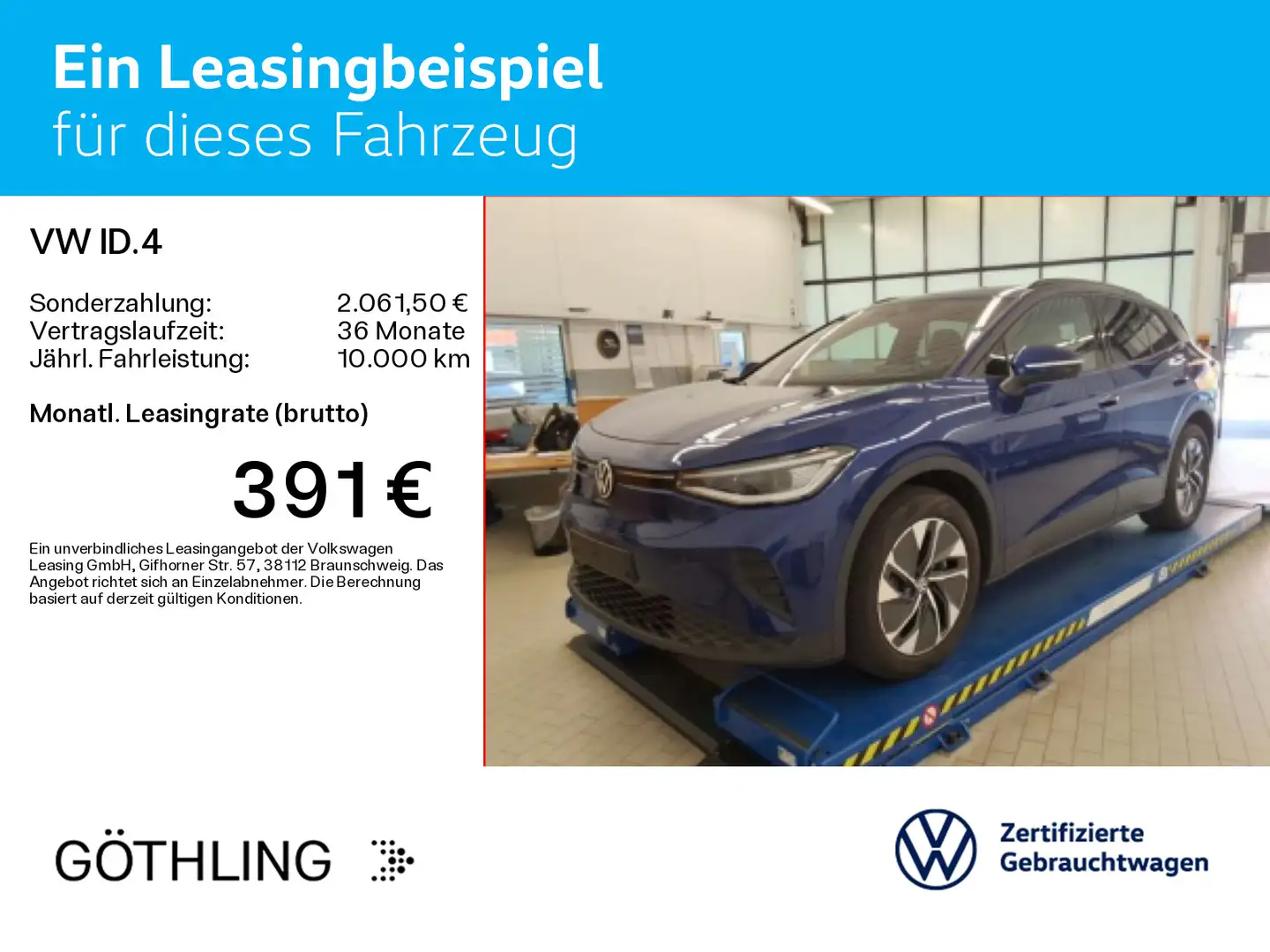 Volkswagen ID.4 Pro 4M 210kW*NAVI*AHK*WP*360*IQ-Light&Drive Blau - 2