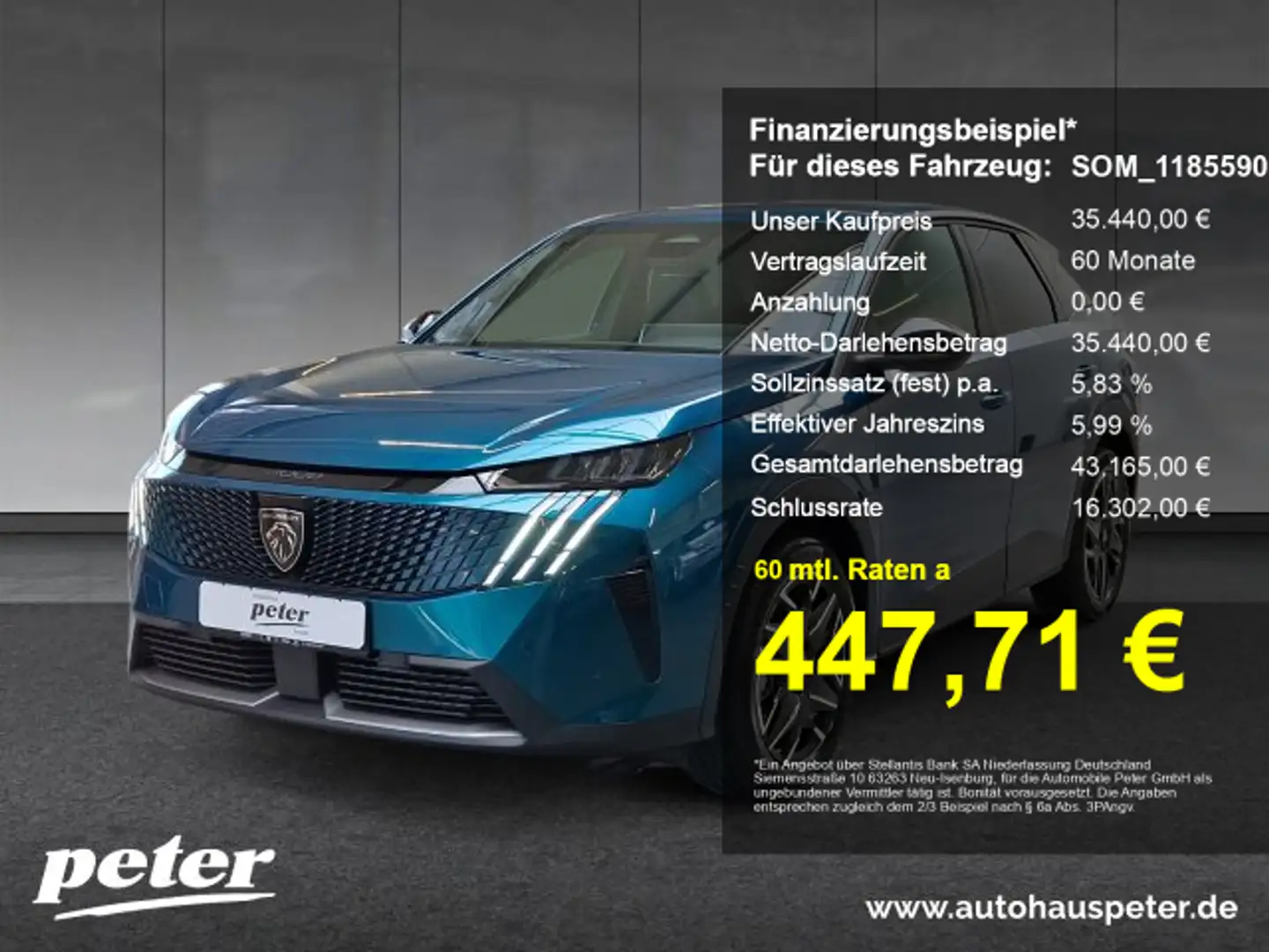 Peugeot 3008 3008 Allure 145 +Kamera+Pano-Nav+LED+SHZ+ Blau - 1