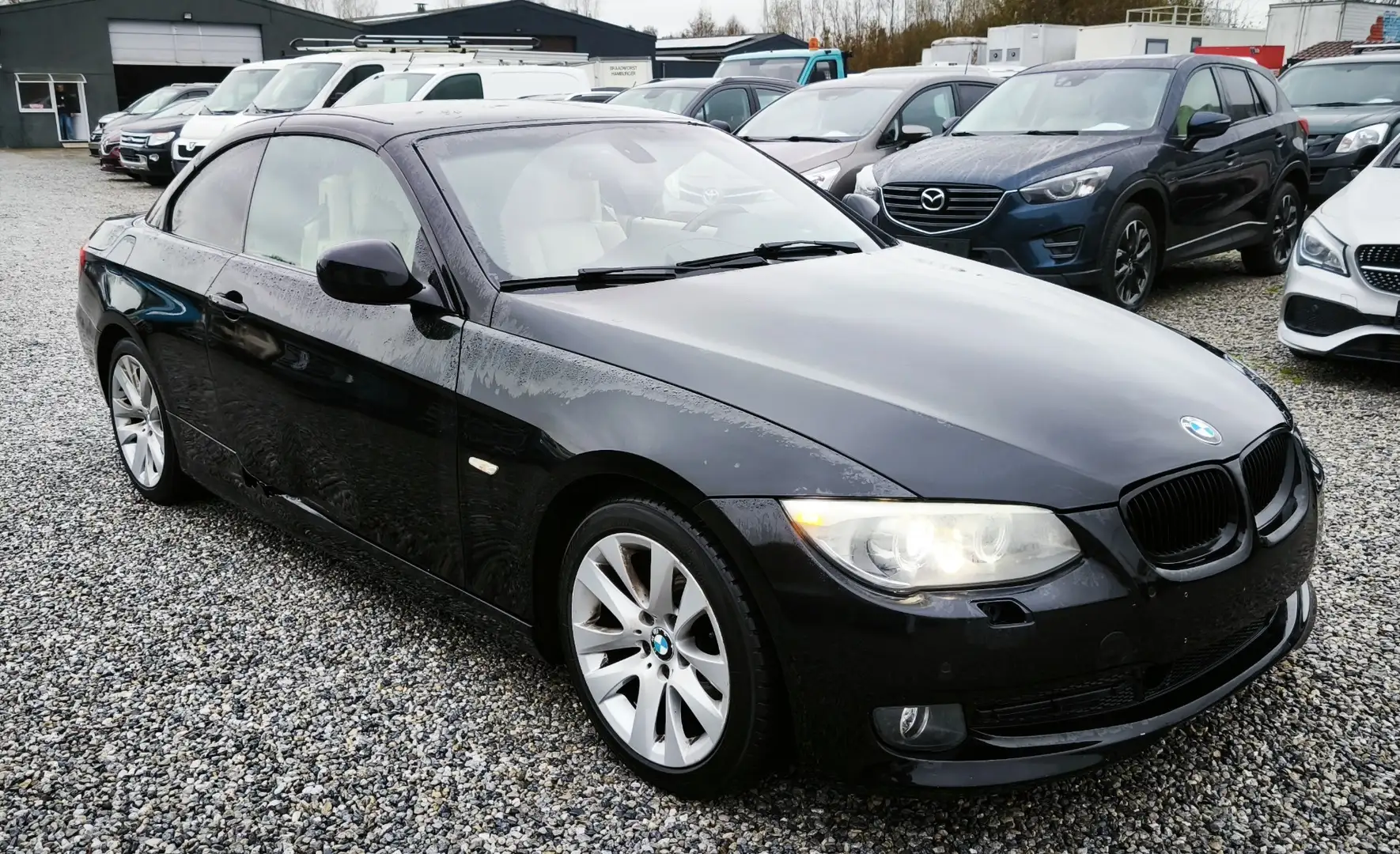 BMW 320 D Cabrio_2.0 D(163CH)_10/2010💢EUR.5_AUTOM💢 Zwart - 2