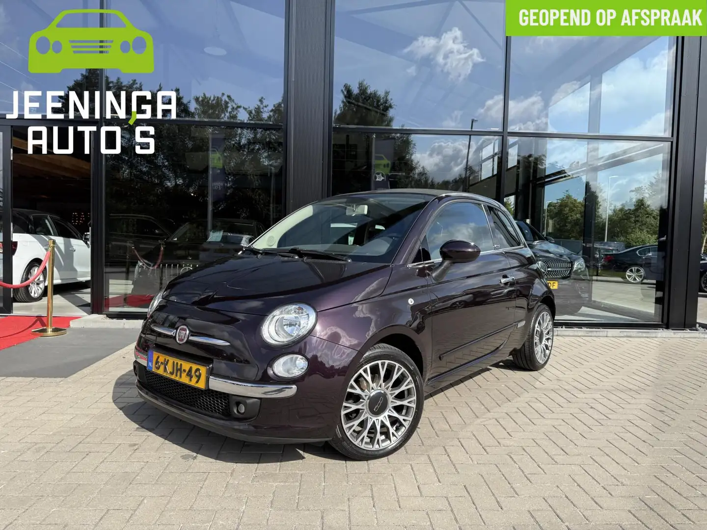 Fiat 500 0.9 TwinAir Lounge|Airco Paars - 1
