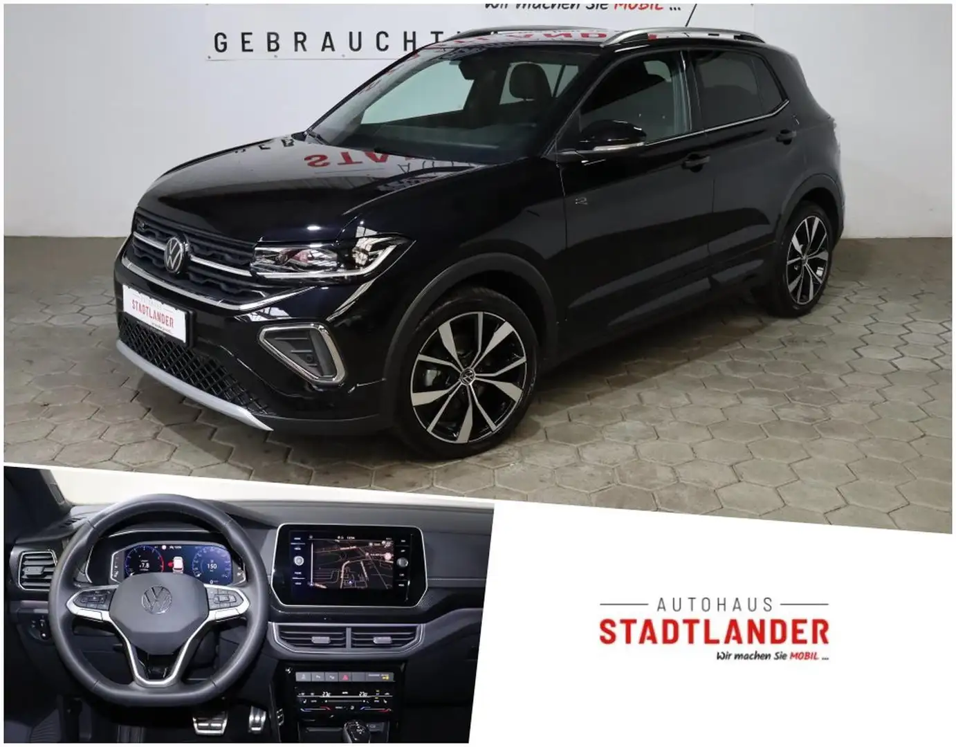 Volkswagen T-Cross 1.5 TSI R-Line DSG Schwarz - 1