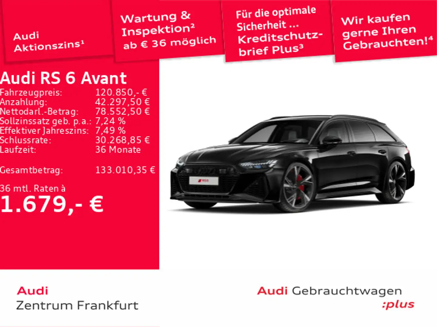 Audi RS6 quattro tiptronic HD Matrix-LED RS-Sp Schwarz - 1