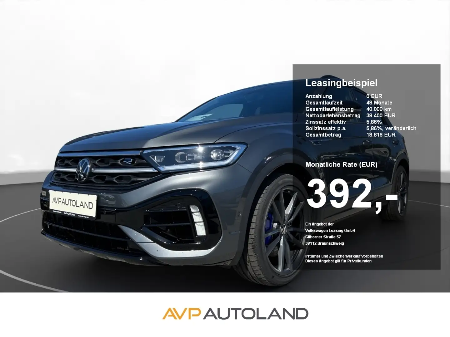 Volkswagen T-Roc R 2.0 TSI DSG 4MOTION BLACK STYLE | DCC | Grau - 1
