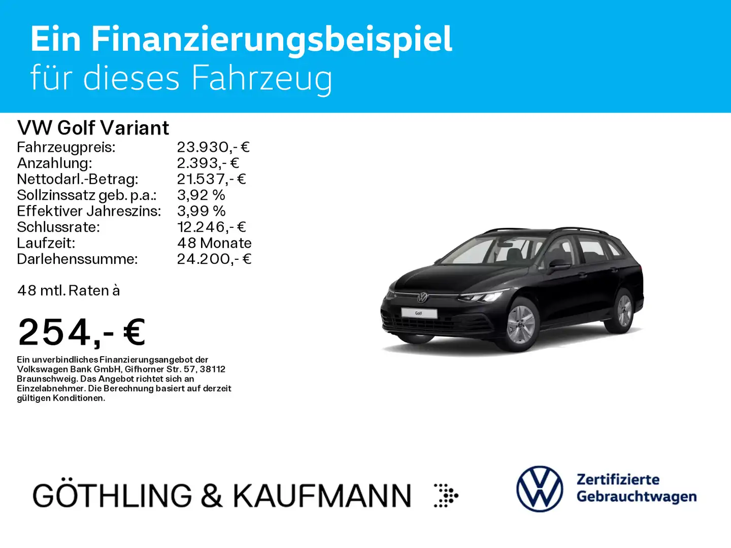 Volkswagen Golf Variant Life 1.5 eTSI 110kW*DSG*NAVI*KAM*SH Schwarz - 2
