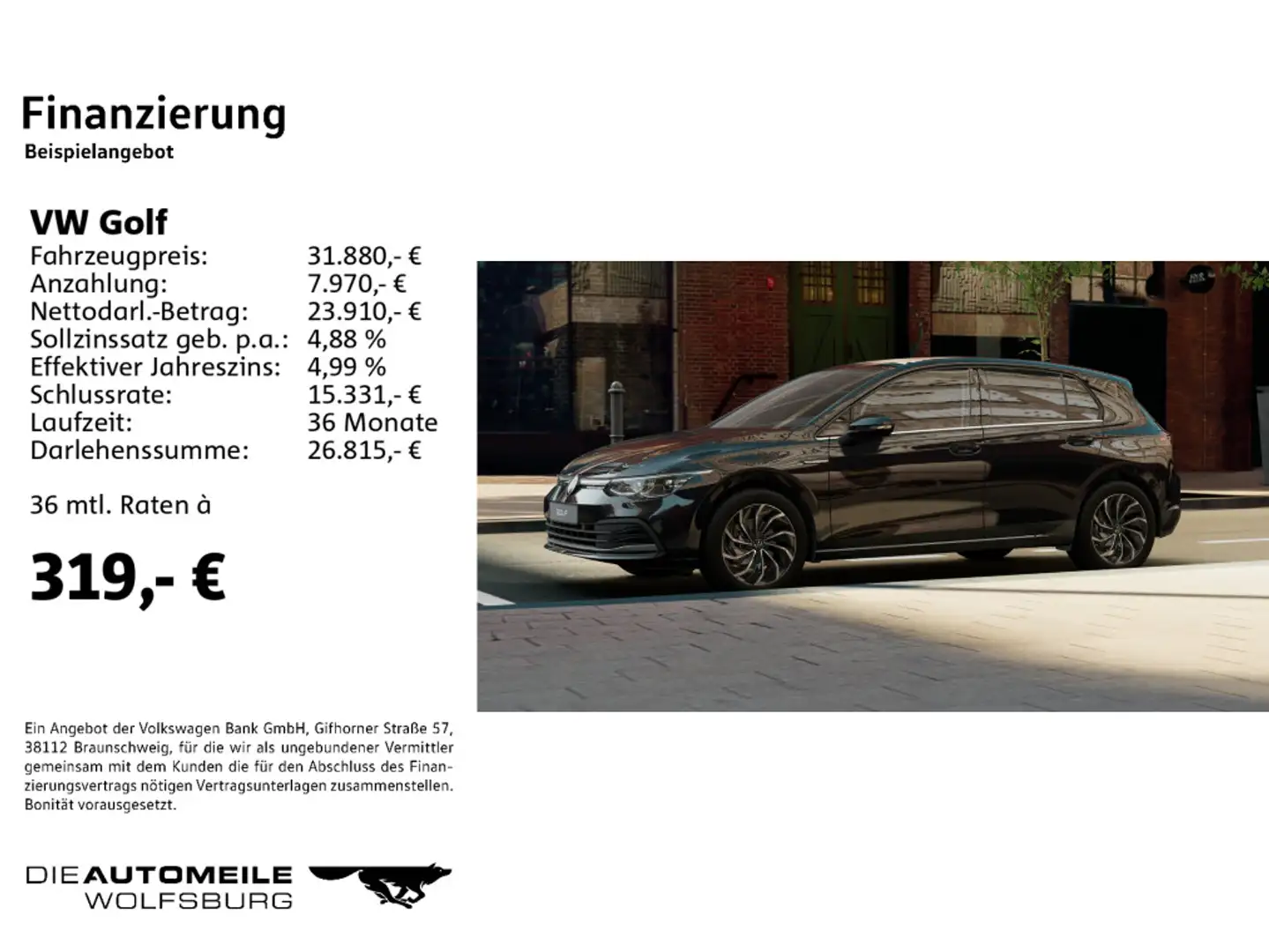 Volkswagen Golf 8 VIII 1.5 eTSI DSG Style Rückkam/LED/Multi Schwarz - 2