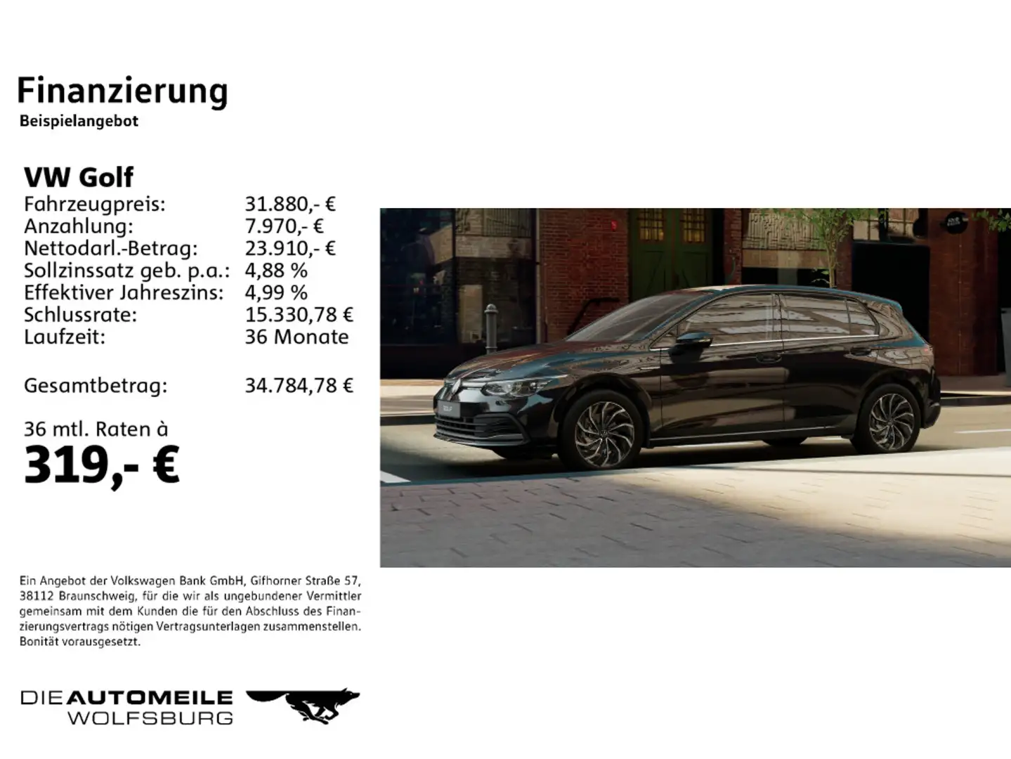 Volkswagen Golf 8 VIII 1.5 eTSI DSG Style Rückkam/LED/Multi Black - 2