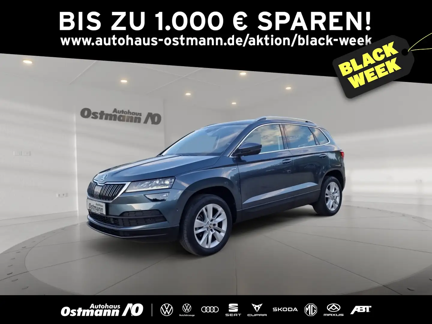 Skoda Karoq 1.5 TSI ACT Clever 4xSHZ ACC AHK SpurH KAM Grau - 1