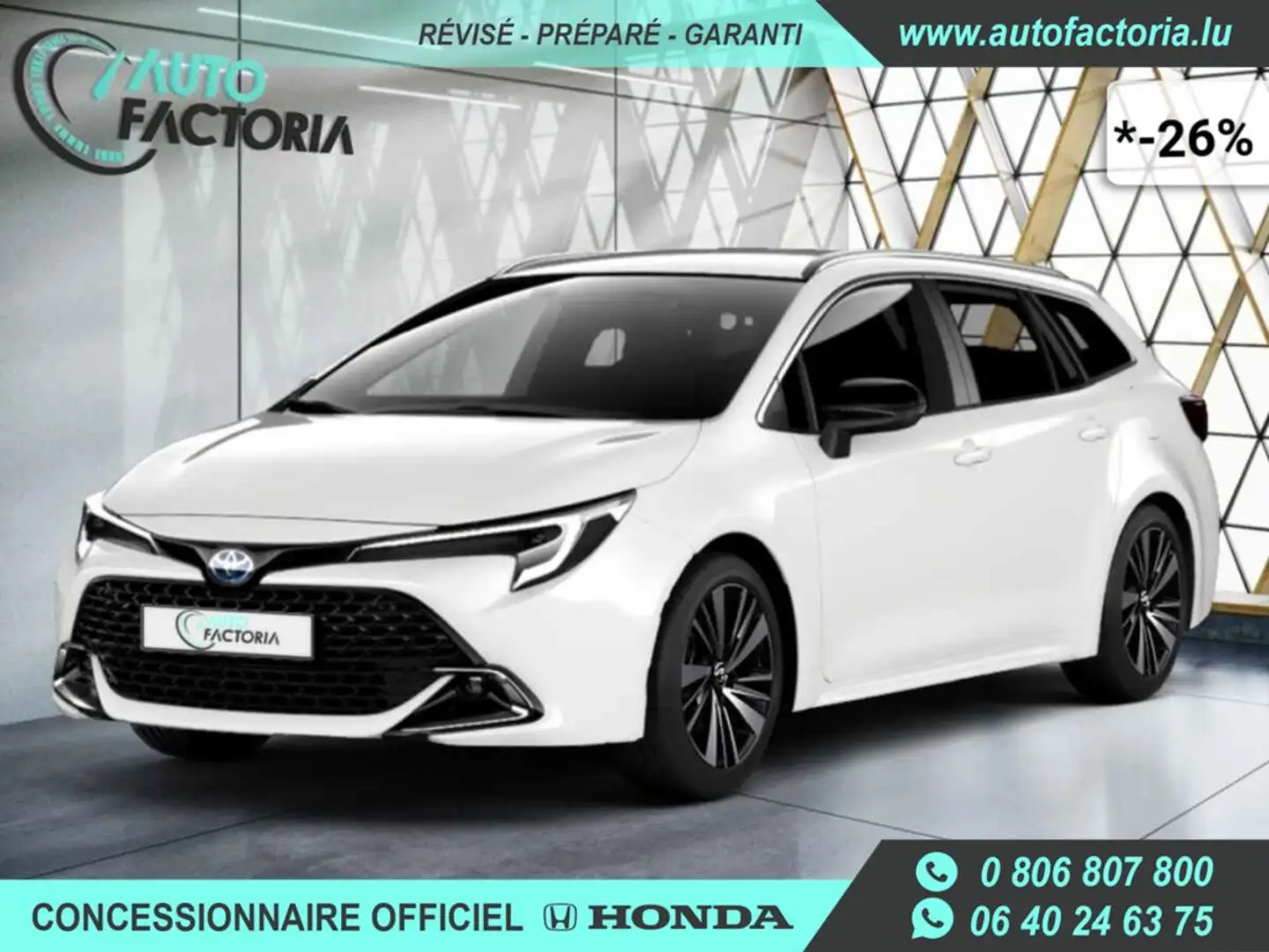 Toyota Corolla Break -26% 1.8 HYB 140 BVA+GPS+CAM+LED+Opts Beige - 1